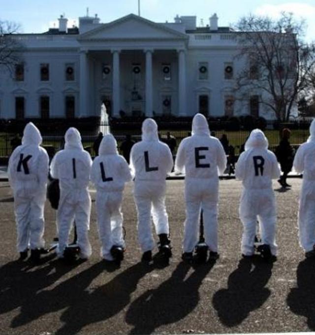 activisten tegen killer robots voor het witte huis